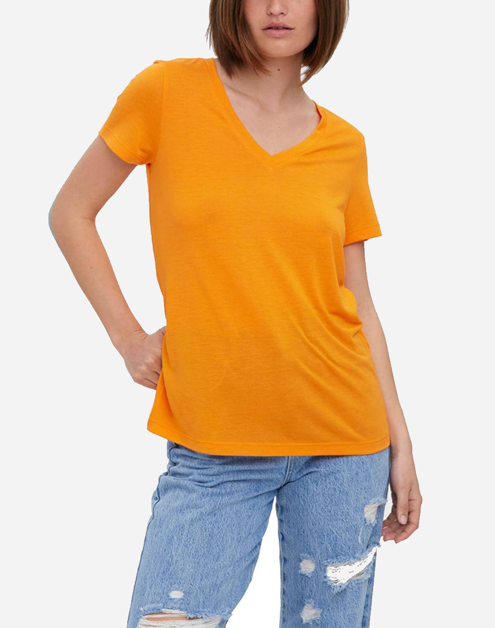 VERO MODA VMSPICY SS V-NECK TOP JRS