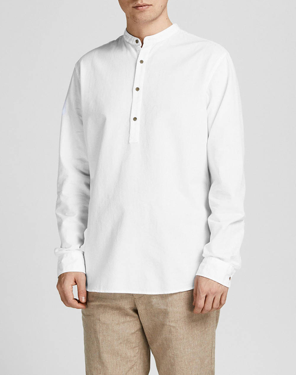 JACK&JONES JPRBLASUMMER HALF PLACKET SHIRT L/S SN