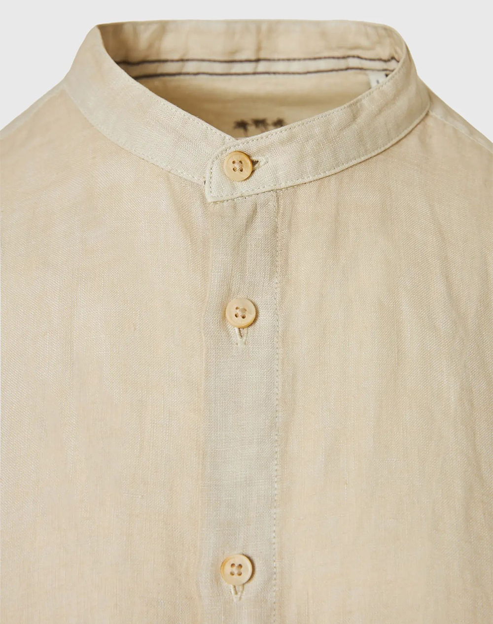 FUNKY BUDDHA Garment dyed košile s limcem mao