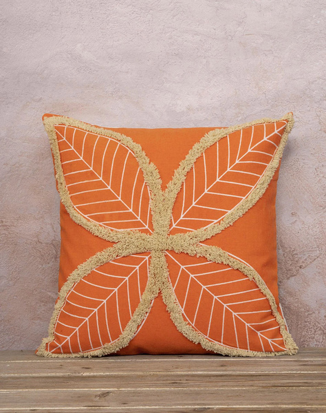 NIMA Dekorační polštář - Lilou Deep Orange (Rozměry: 45x45cm)