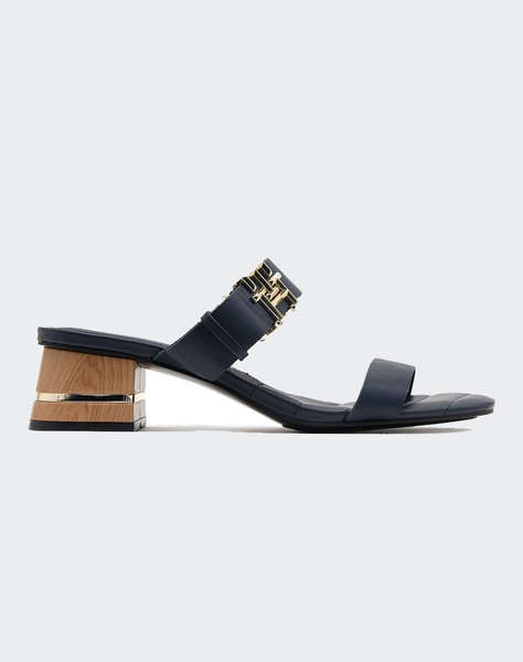 TOMMY HILFIGER HARDWARE BLOCK MID HEEL ( Vyška podpadku: 4,5 cm )