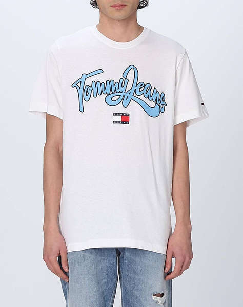 TOMMY HILFIGER TJM REG COLLEGE POP TEXT TEE