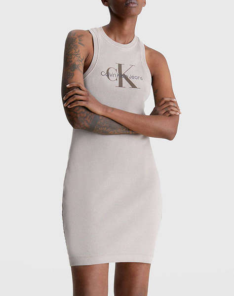 CALVIN KLEIN MINERAL DYE RIB TANK DRESS