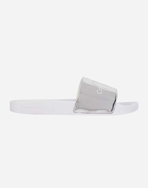 CALVIN KLEIN SLIDE SILVER MONOGRAM