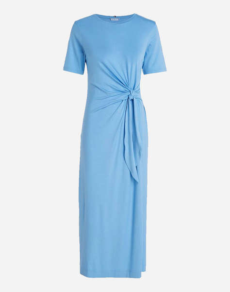 TOMMY HILFIGER VIS/EA C-NK KNOT MIDI DRS SS
