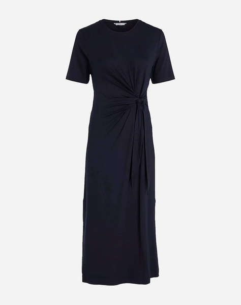 TOMMY HILFIGER VIS/EA C-NK KNOT MIDI DRS SS