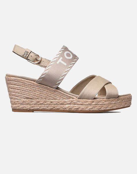 TOMMY HILFIGER SEASONAL WEBBING MID WEDGE Vyška platformy: 7 cm)