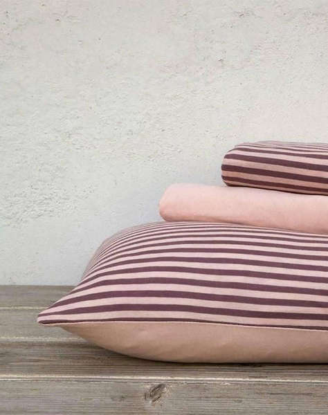 NIMA Set Prostěradlo jednolužkové s gumou - Suave Dark Pink (Rozměry: 100x200+30 & 170x260 & 52x72cm)