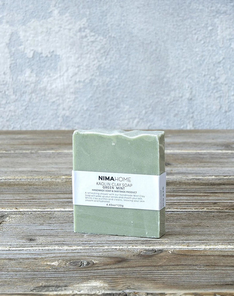 NIMA Hliněné mýdlo Kaolin - Green Mint (Vaha: 125g)