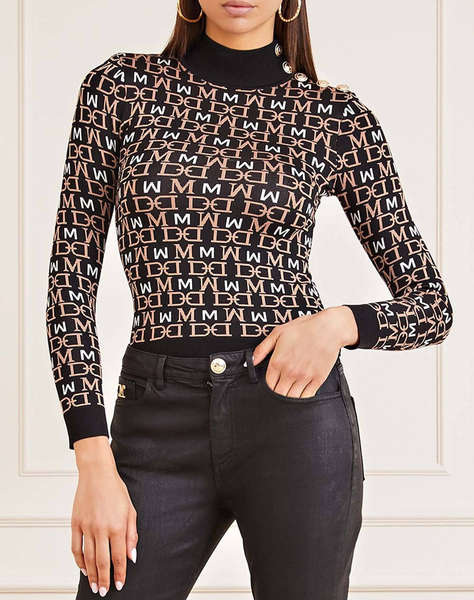 GUESS KARIN ALLOVER JACQUARD TOP UPLET DÁMSKÝ