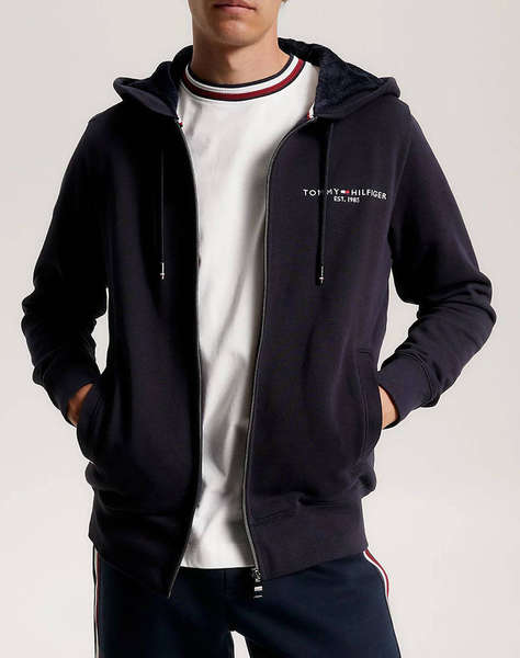 TOMMY HILFIGER TOMMY LOGO FUR LINED HOODY