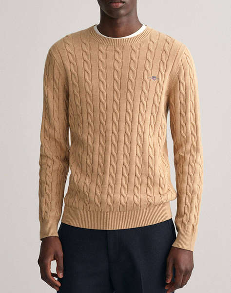 GANT PULOVR ΜΜ COTTON CABLE C-NECK