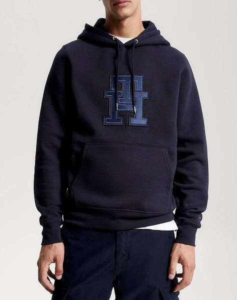 TOMMY HILFIGER MONOGRAM APPLIQUE HOODY