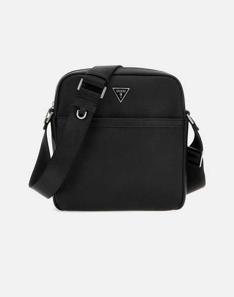 GUESS CRTS SFFN ECO TP ZIP XB FLT TAŠKA PÁNSKÁ (Rozměry: 23.5 x 22 x 5 cm)