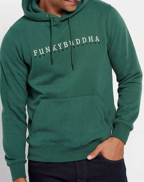 FUNKY BUDDHA Mikina s kapucí a značkovým potiskem