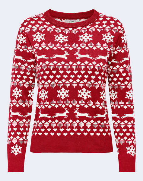 ONLY ONLXMAS SNOWFLAKE O-NECK KNT