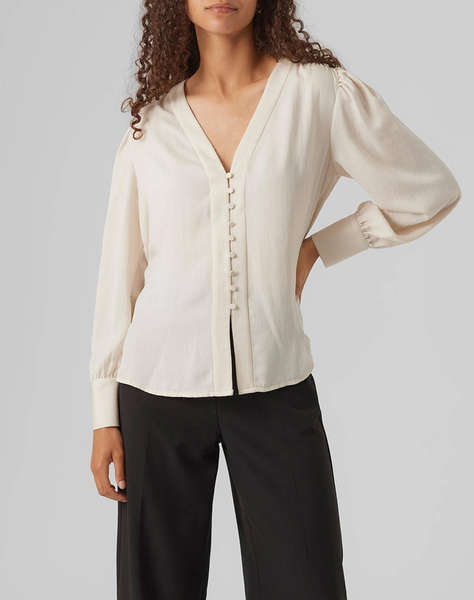 VERO MODA VMGISANA V-NECK SHIRT WVN BTQ