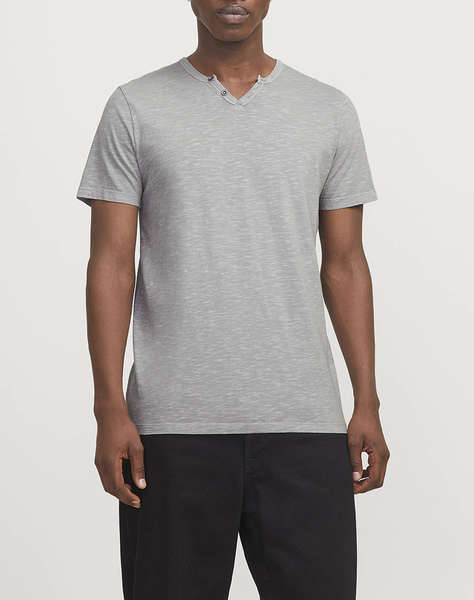 JACK&JONES JJESPLIT NECK TEE