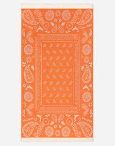 SUN OF A BEACH Bandana Orange | Feather Beach Towel (Rozměry: 95 x 160 cm)