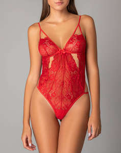 MILENA BY PARIS BODY STRING KRAJKA A OTVORY