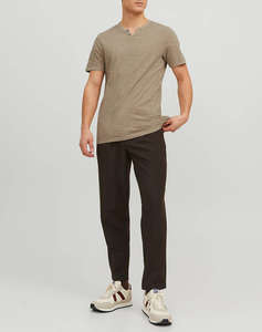 JACK&JONES JJESPLIT NECK TEE