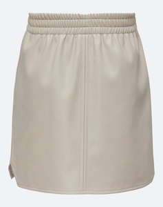 ONLY KOGBLAKE FAUX LEA PULL-UP SKIRT PNT