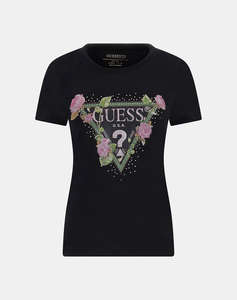 GUESS RN FLORAL TRIANGLE TEE