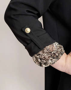 PARABITA krepové sako s rolovanými rukávy