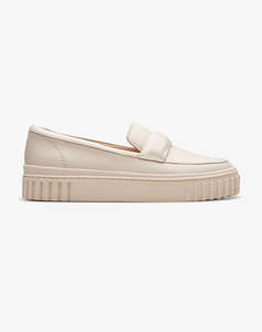 CLARKS Mayhill Cove Cream Leather