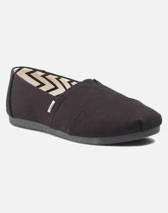 TOMS BLK/BLK RECY COT CAN WM ALPR ESP