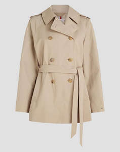 TOMMY HILFIGER COTTON SHORT TRENCH
